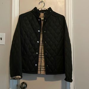 Worn twice - Burberry womens medium spring/fall black jacket.